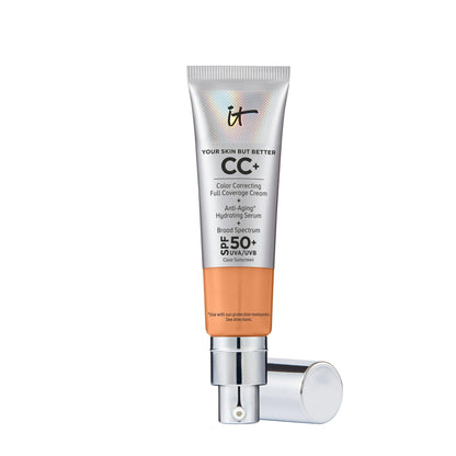 IT Cosmetics CC+ Cream SPF 50+ | Full Coverage Foundation & Serum |Anti-Aging Hydrating Serum & Color Corrector