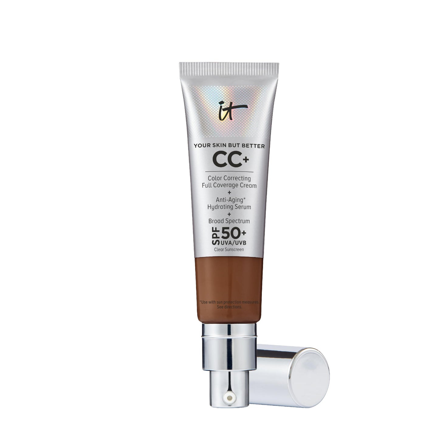 IT Cosmetics CC+ Cream SPF 50+ | Full Coverage Foundation & Serum |Anti-Aging Hydrating Serum & Color Corrector