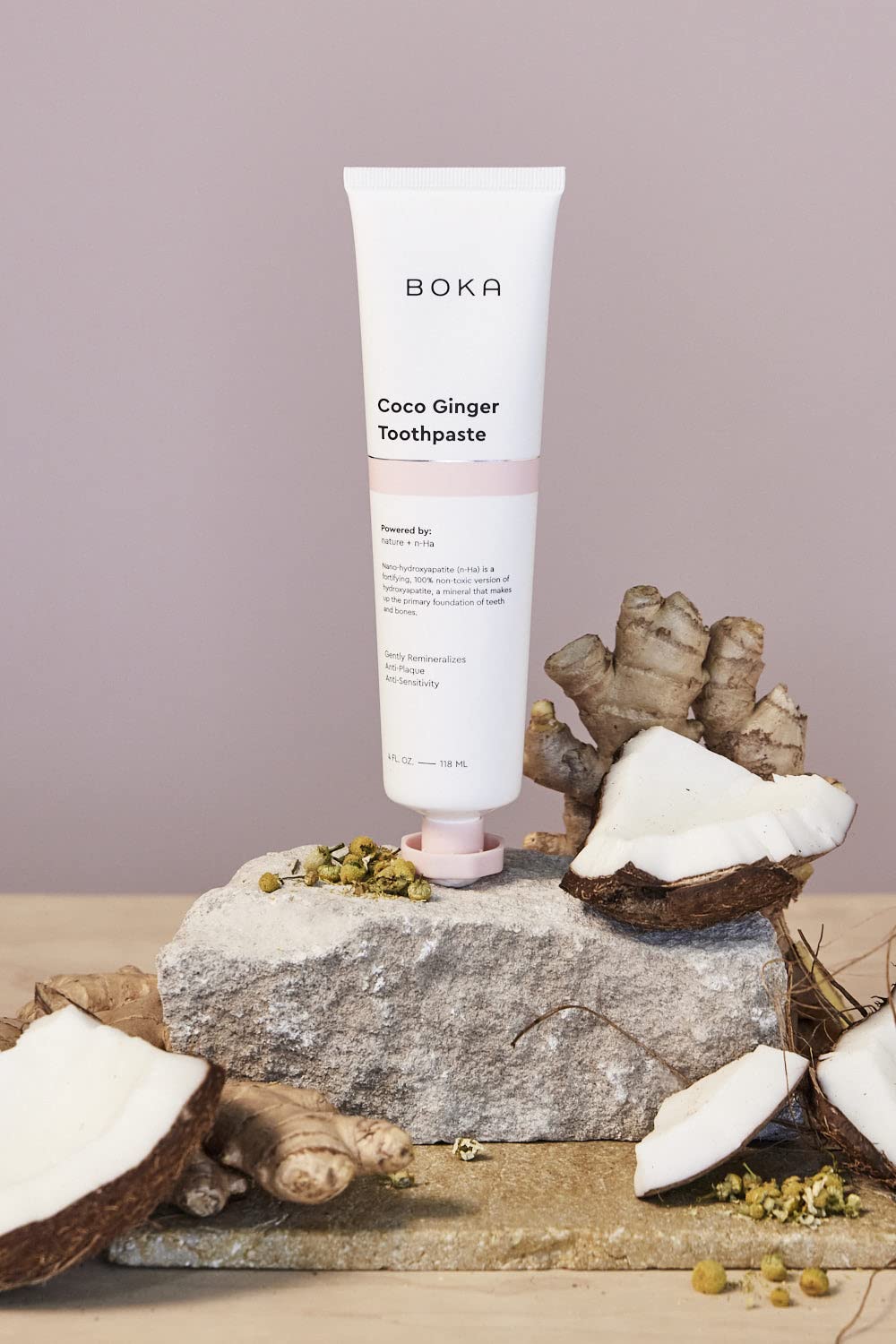 Boka Fluoride-Free Toothpaste with Nano Hydroxyapatite (n-Ha) - Sensitive Teeth, Ela Mint