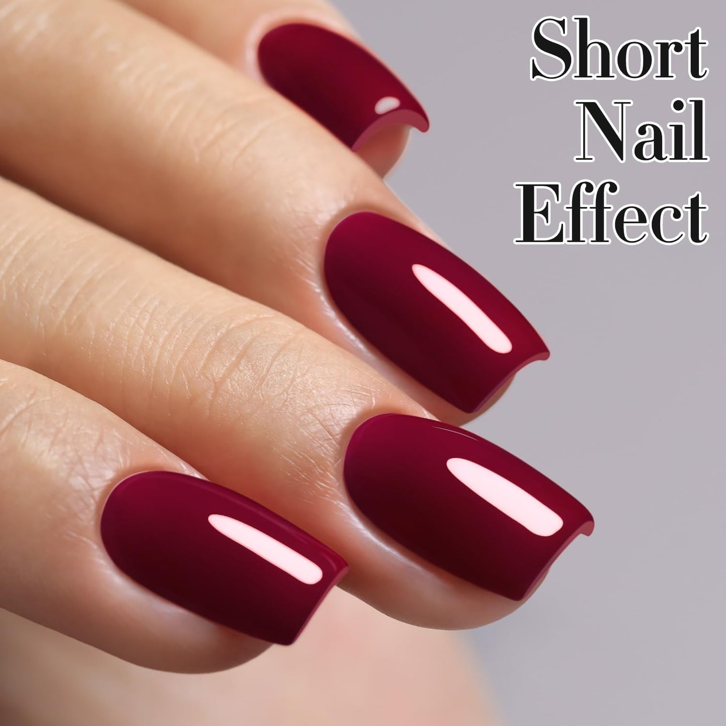 Burgundy 15ML Soak Off Gel Nail Polish - Sheer Finish, 28-Day Wear
