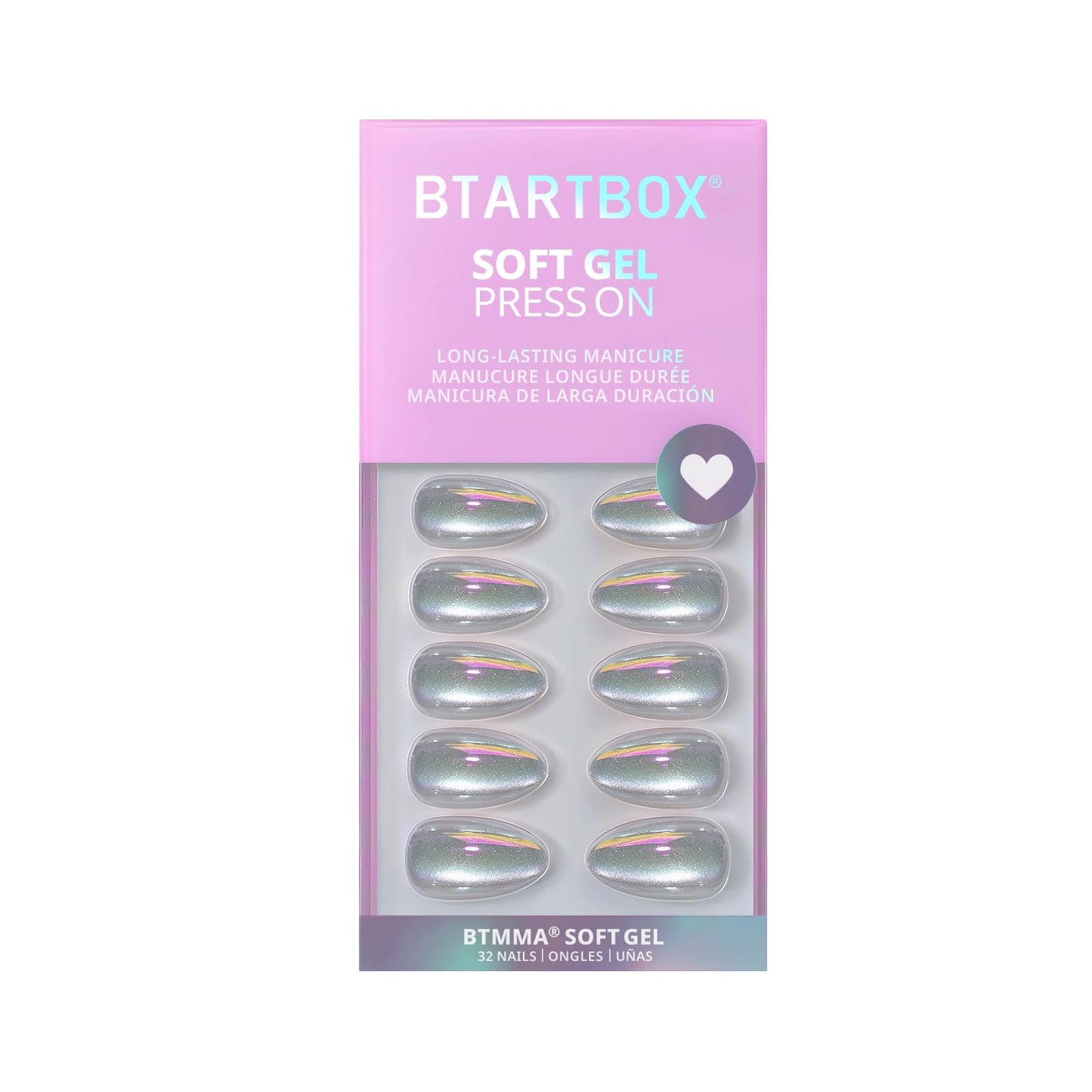 BTArtbox Soft Gel Press On Nails: Short Square Ombre | Vanilla Cream