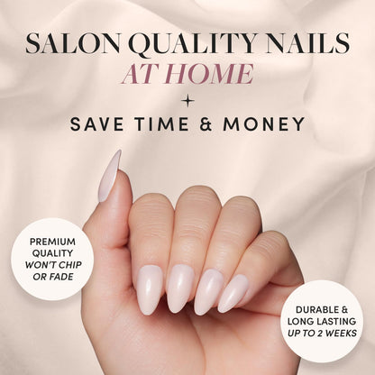 Glamnetic Fall Mauve Press On Nails | Short Oval Salon Quality