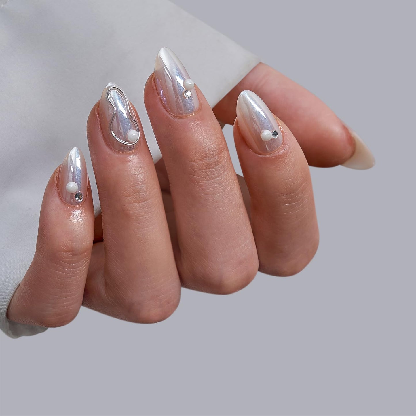 BTArtbox Soft Gel Press On Nails: Short Square Ombre | Vanilla Cream