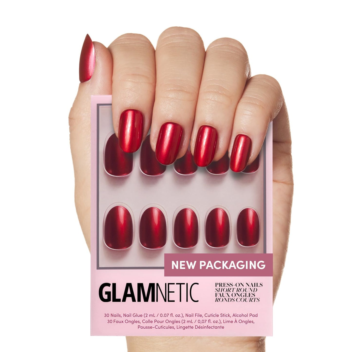 Glamnetic Fall Mauve Press On Nails | Short Oval Salon Quality