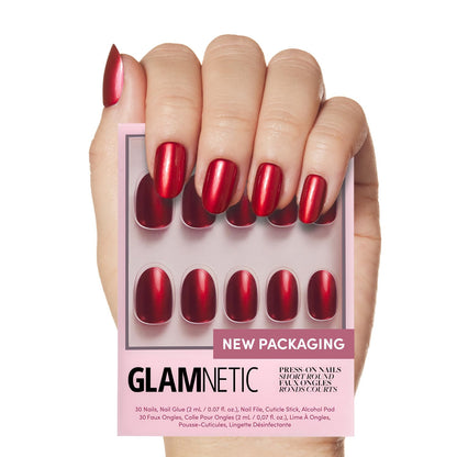 Glamnetic Fall Mauve Press On Nails | Short Oval Salon Quality
