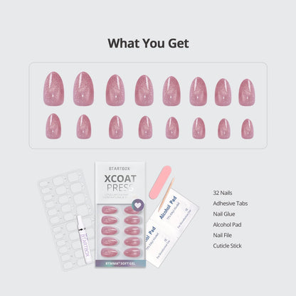 BTArtbox Soft Gel Press On Nails: Short Square Ombre | Vanilla Cream