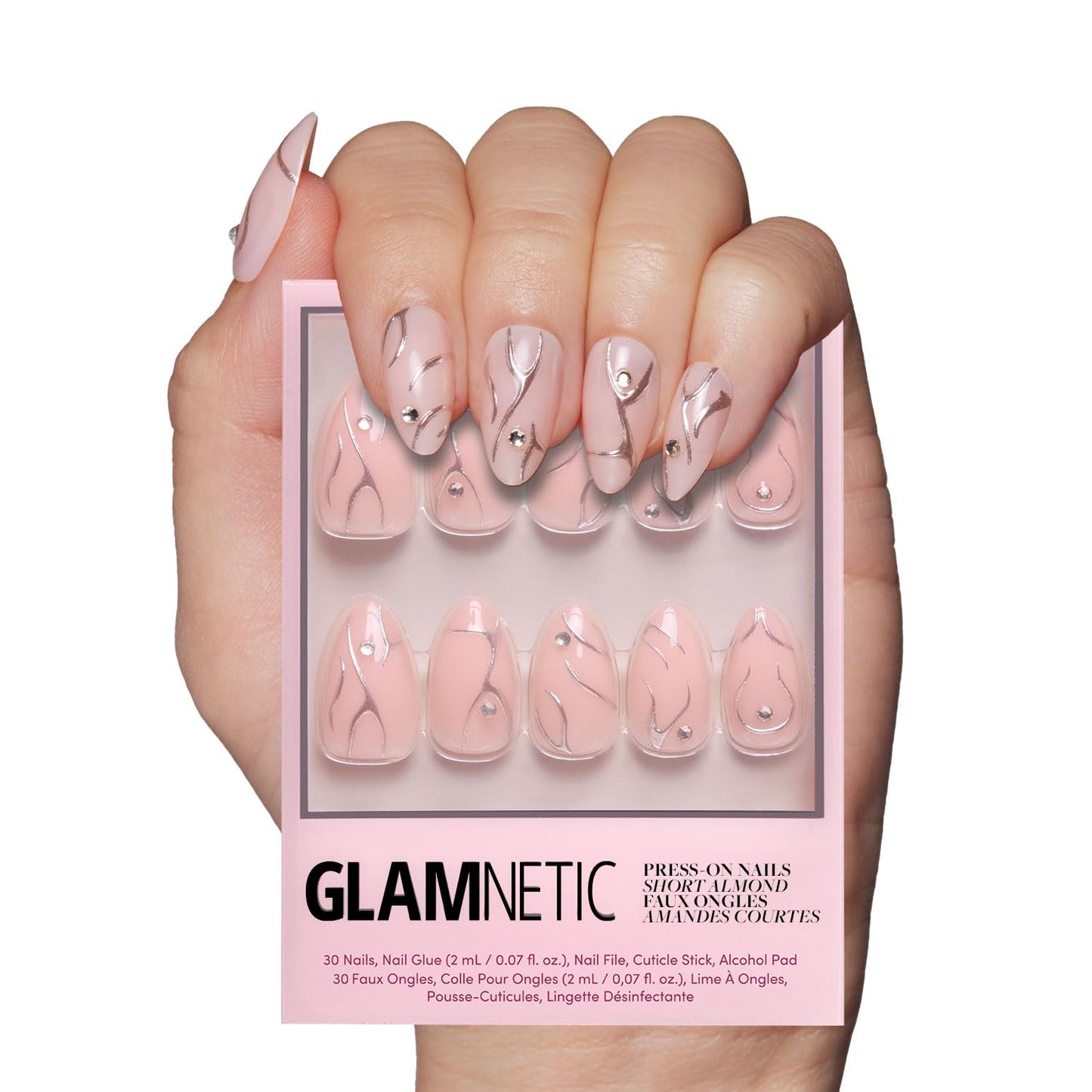 Glamnetic Fall Mauve Press On Nails | Short Oval Salon Quality