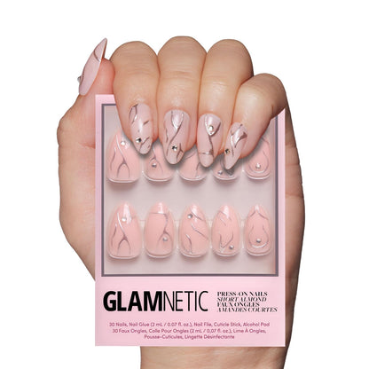 Glamnetic Fall Mauve Press On Nails | Short Oval Salon Quality