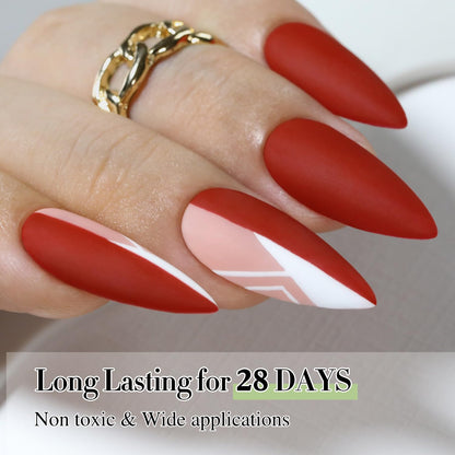 Burgundy 15ML Soak Off Gel Nail Polish - Sheer Finish, 28-Day Wear