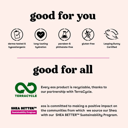 eos Shea Better Hand Cream - Vanilla Cashmere Hand Lotion | 24-Hour Hydration, Non-Greasy & Vegan (2.5 oz)