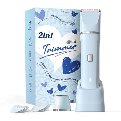 Risina Bikini Trimmer & Electric Razor for Women - Painless, IPX7 Waterproof Body & Facial Shaver