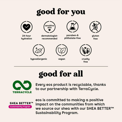 eos Shea Better Hand Cream - Vanilla Cashmere Hand Lotion | 24-Hour Hydration, Non-Greasy & Vegan (2.5 oz)