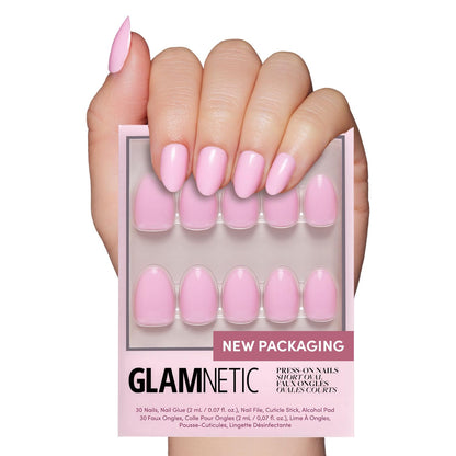 Glamnetic Fall Mauve Press On Nails | Short Oval Salon Quality