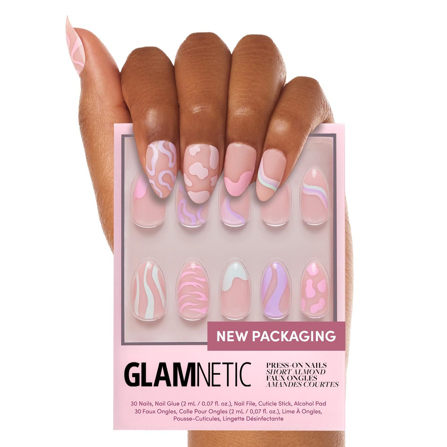 Glamnetic Fall Mauve Press On Nails | Short Oval Salon Quality