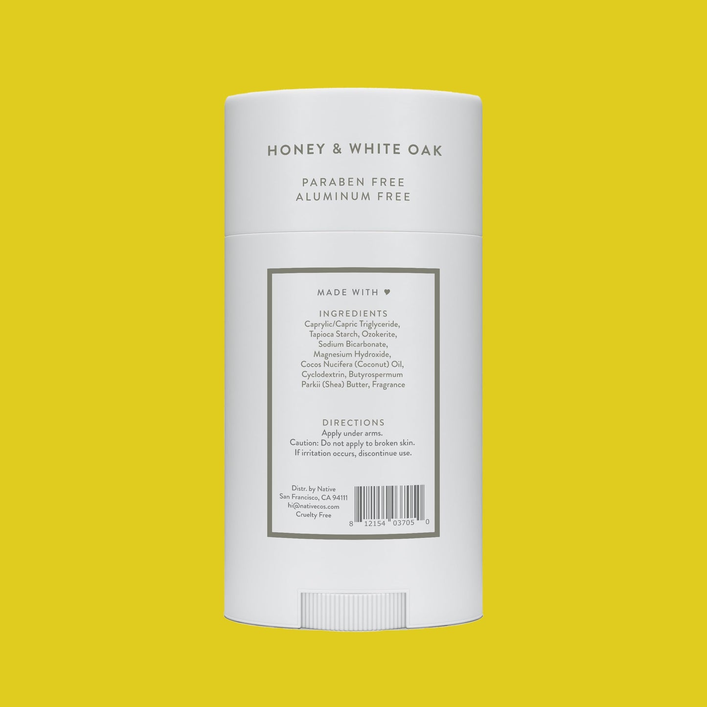 Native Aluminum-Free Deodorant - 72 Hour Odor Control with Shea Butter, Coconut & Vanilla