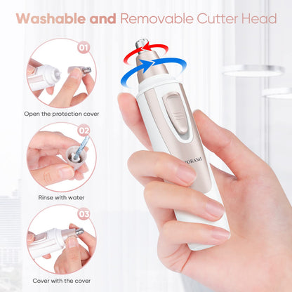 Ear & Nose Hair Trimmer Clipper - Professional, Painless, IPX7 Waterproof for Men & Women