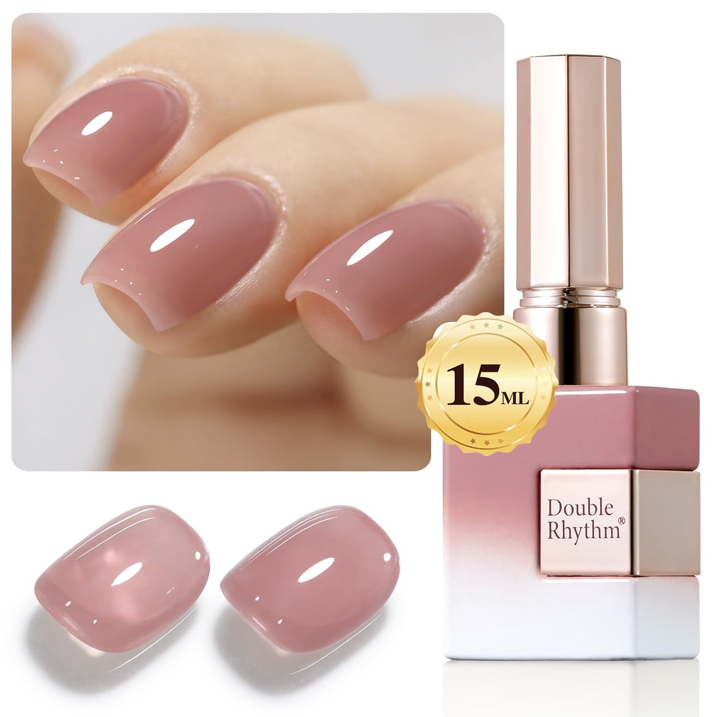 Burgundy 15ML Soak Off Gel Nail Polish - Sheer Finish, 28-Day Wear