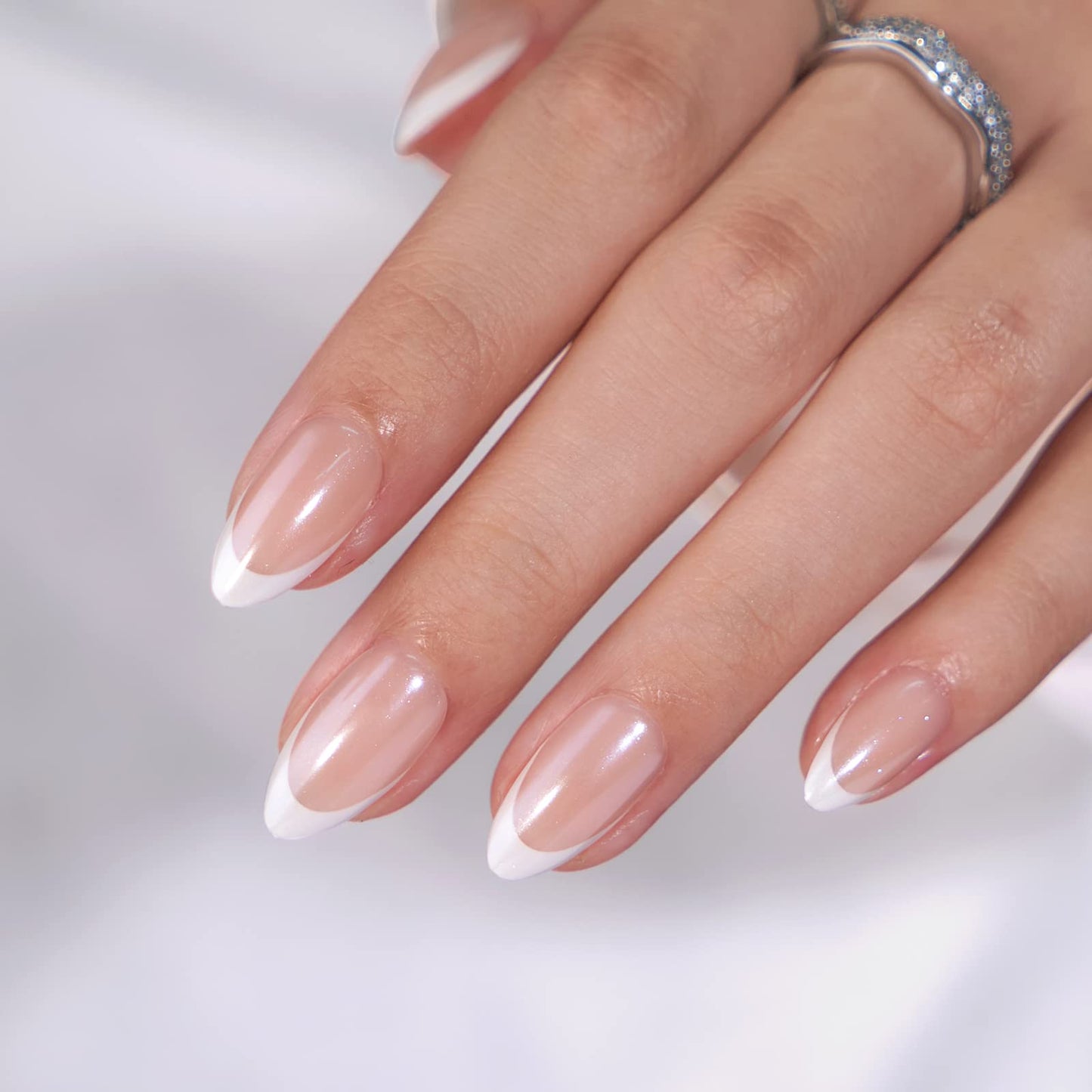 BTArtbox Soft Gel Press On Nails: Short Square Ombre | Vanilla Cream