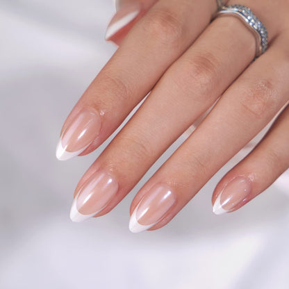 BTArtbox Soft Gel Press On Nails: Short Square Ombre | Vanilla Cream