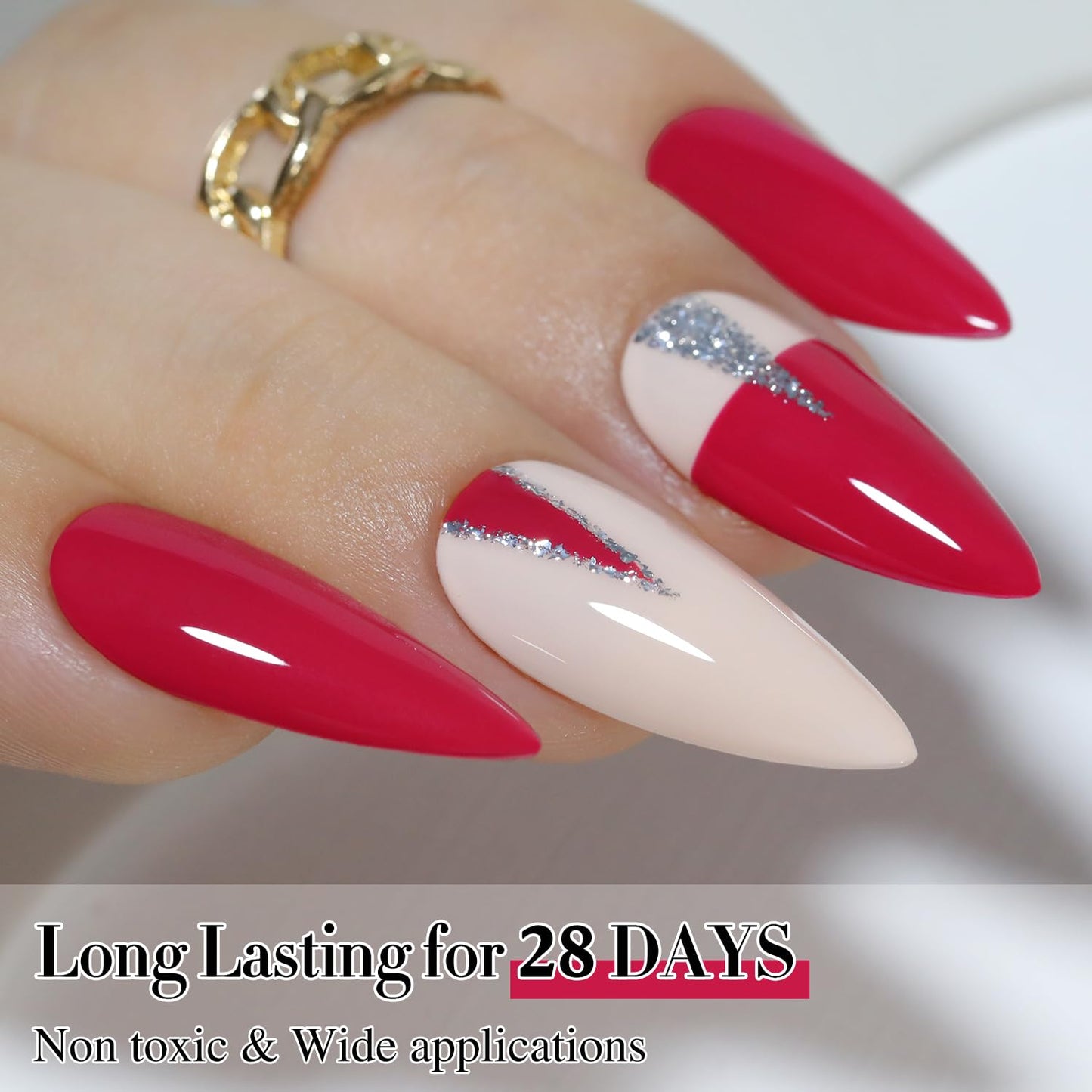 Burgundy 15ML Soak Off Gel Nail Polish - Sheer Finish, 28-Day Wear