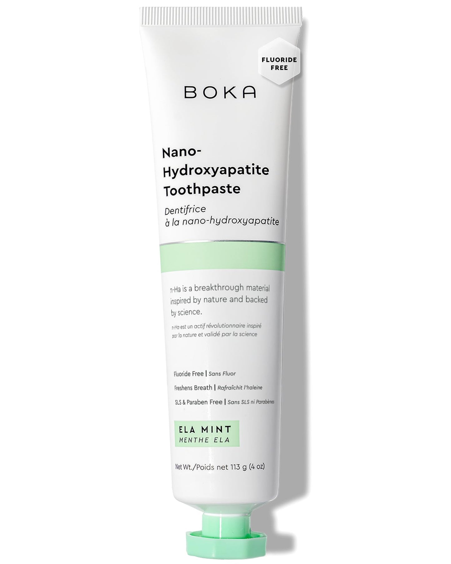 Boka Fluoride-Free Toothpaste with Nano Hydroxyapatite (n-Ha) - Sensitive Teeth, Ela Mint