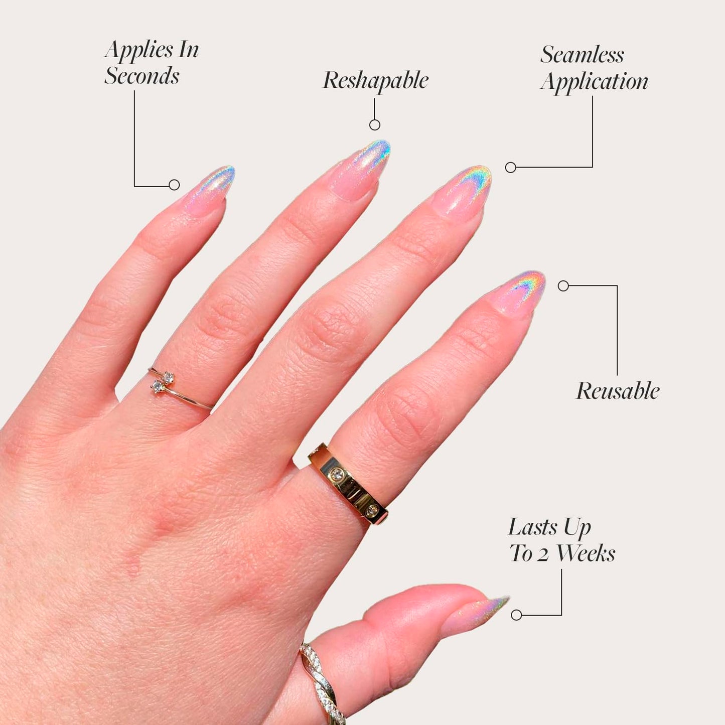 Glamnetic Fall Mauve Press On Nails | Short Oval Salon Quality