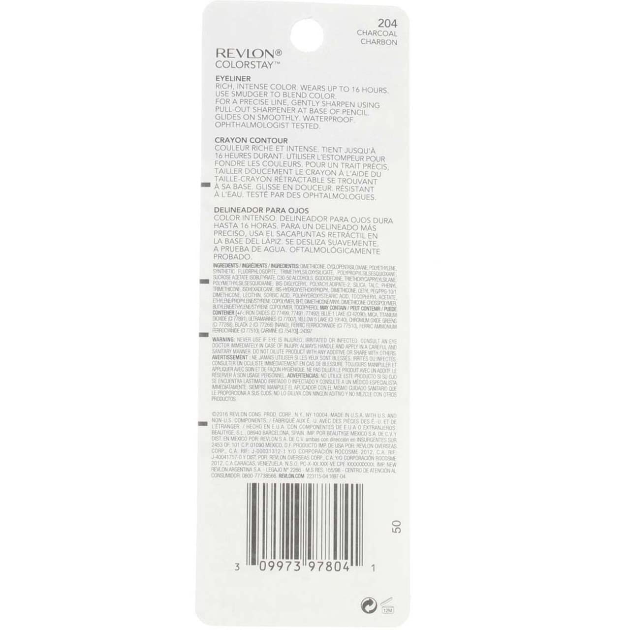 Revlon ColorStay Waterproof Eyeliner Pencil: 24HR Black Brown