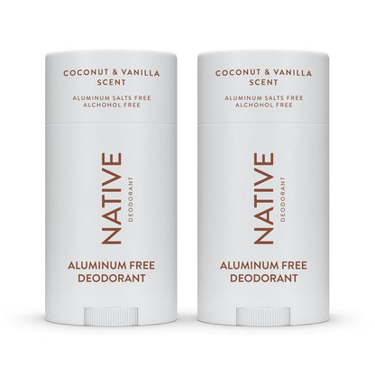 Native Aluminum-Free Deodorant - 72 Hour Odor Control with Shea Butter, Coconut & Vanilla