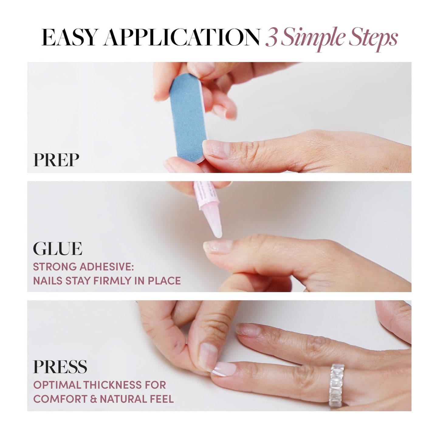 Glamnetic Fall Mauve Press On Nails | Short Oval Salon Quality