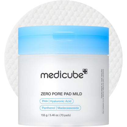 Medicube Zero Pore Pads 2.0 | Deep Pore Cleansing, Sebum Control & Smooth Skin | Korean Skincare for All Skin Types (70 Pads)