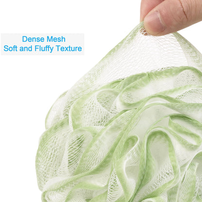 AmazerBath Loofah Sponge 75g/Piece, Exfoliating Bath Sponge Body Scrubber - Loofa Set of 4 Flower Color (Large, Green-Purple)