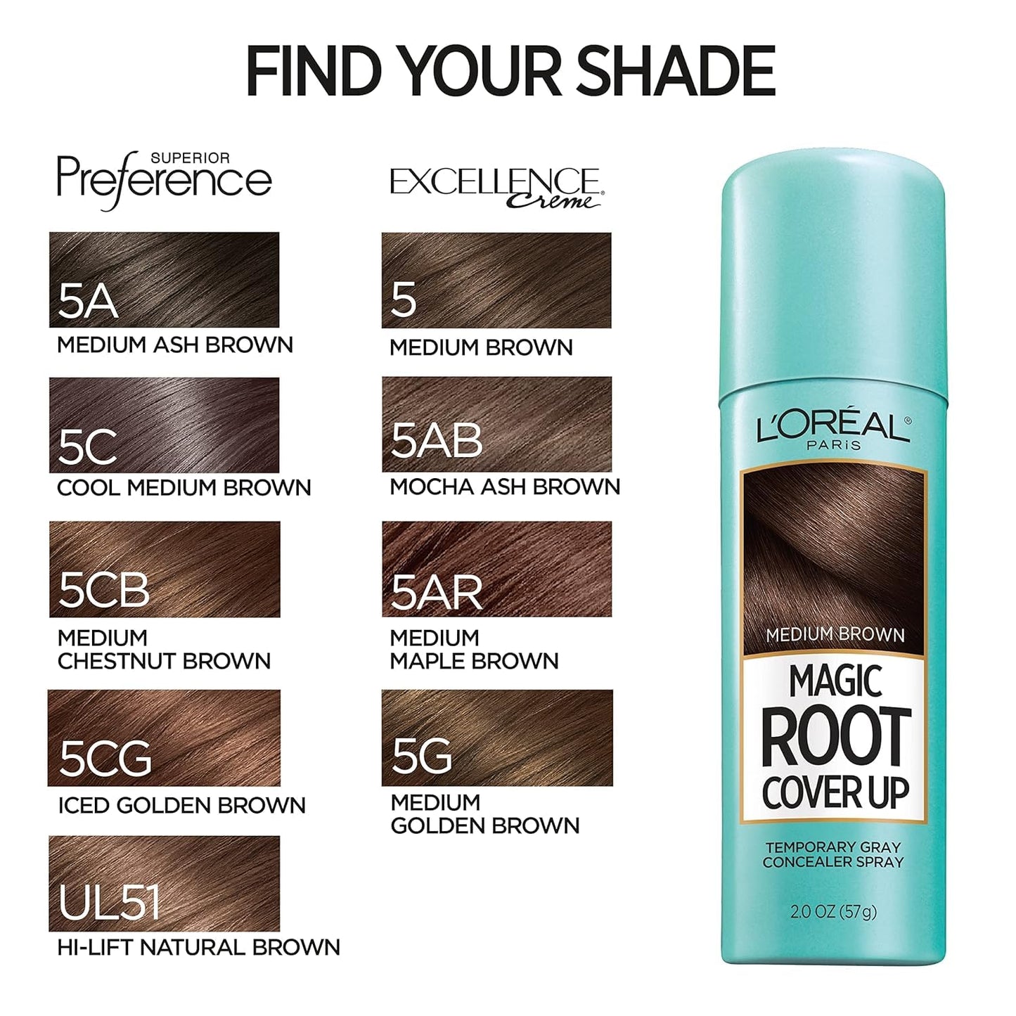 L'Oreal Magic Root Cover Up: Temporary Gray Concealer, Dark Brown