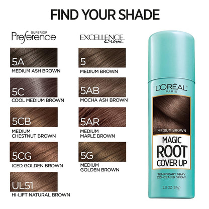 L'Oreal Magic Root Cover Up: Temporary Gray Concealer, Dark Brown
