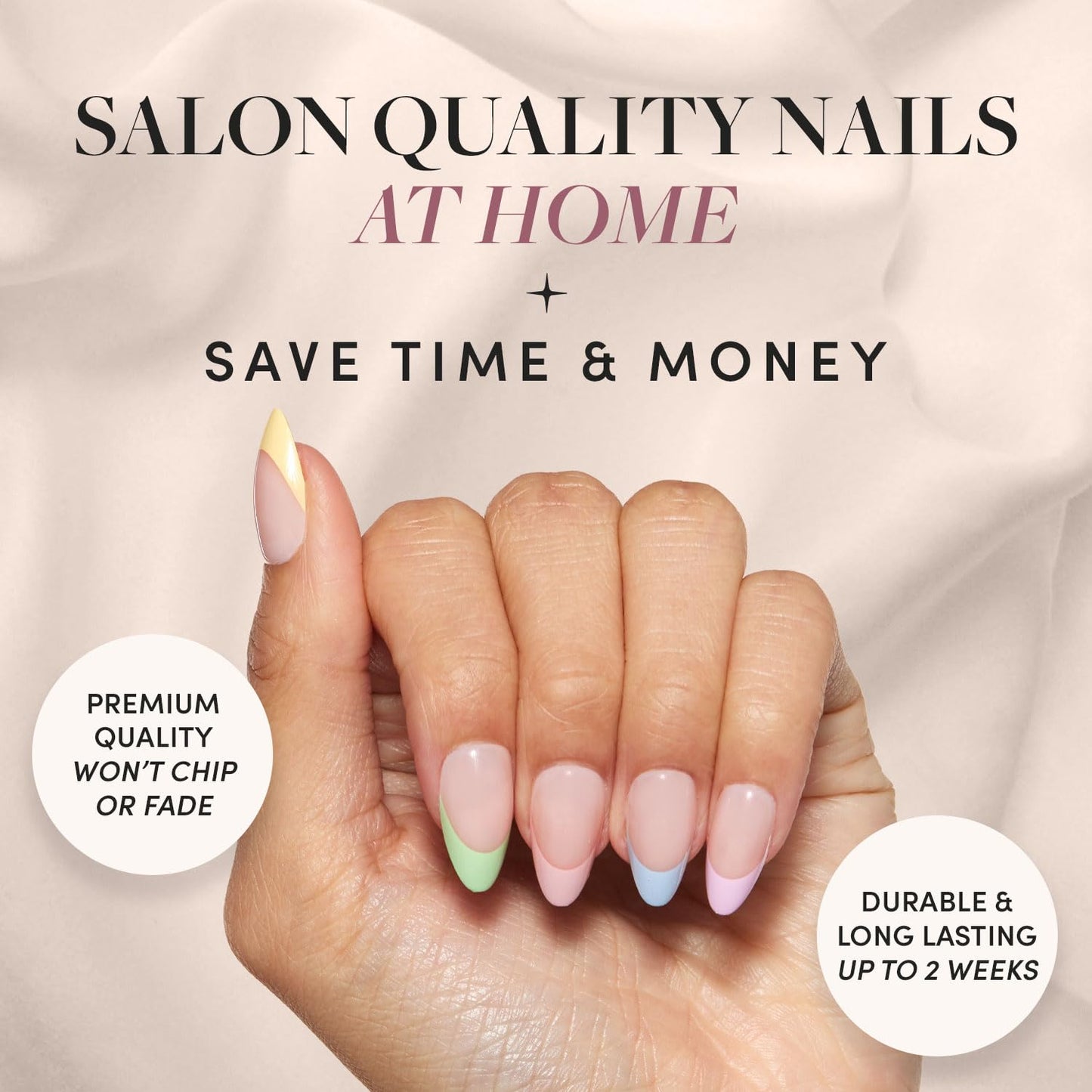Glamnetic Fall Mauve Press On Nails | Short Oval Salon Quality