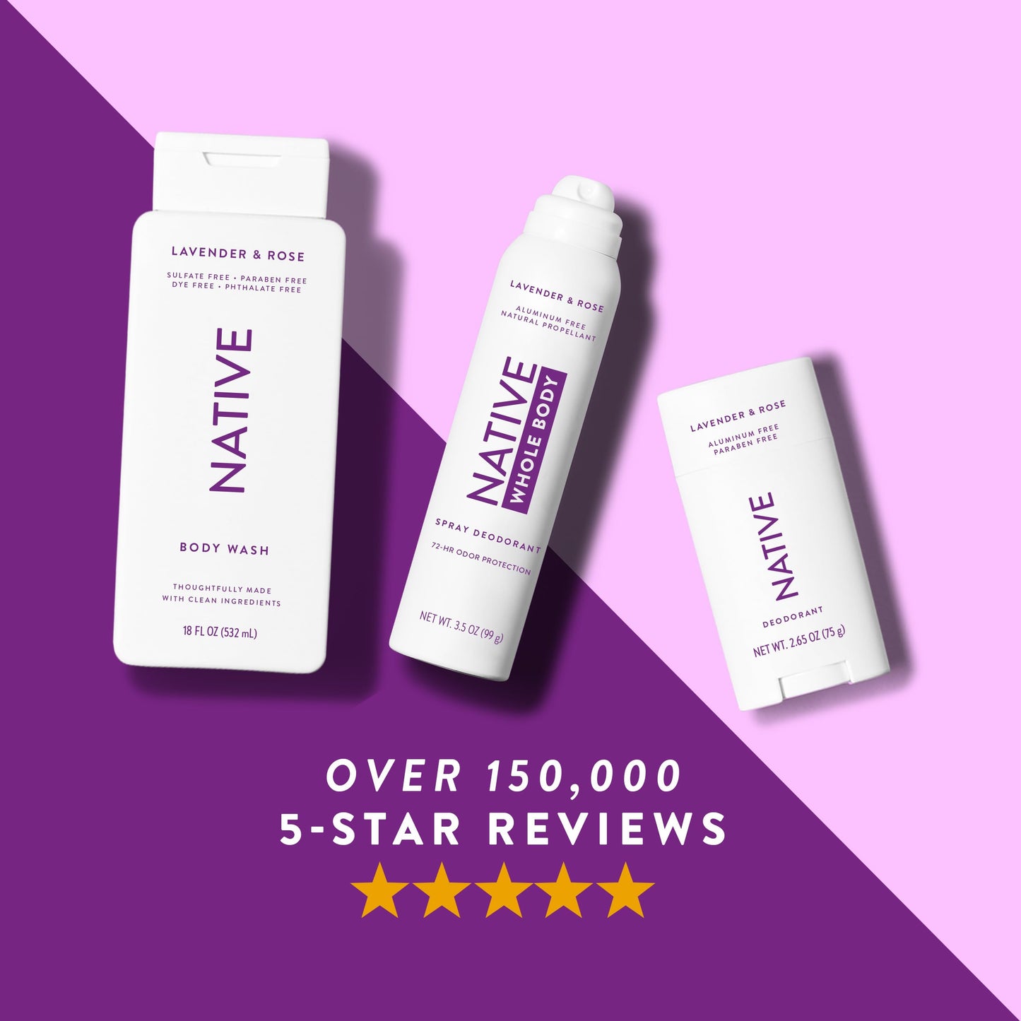 Native Aluminum-Free Deodorant - 72 Hour Odor Control with Shea Butter, Coconut & Vanilla