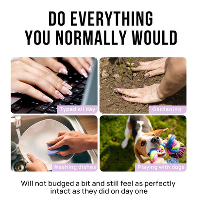 BTArtbox Soft Gel Press On Nails: Short Square Ombre | Vanilla Cream