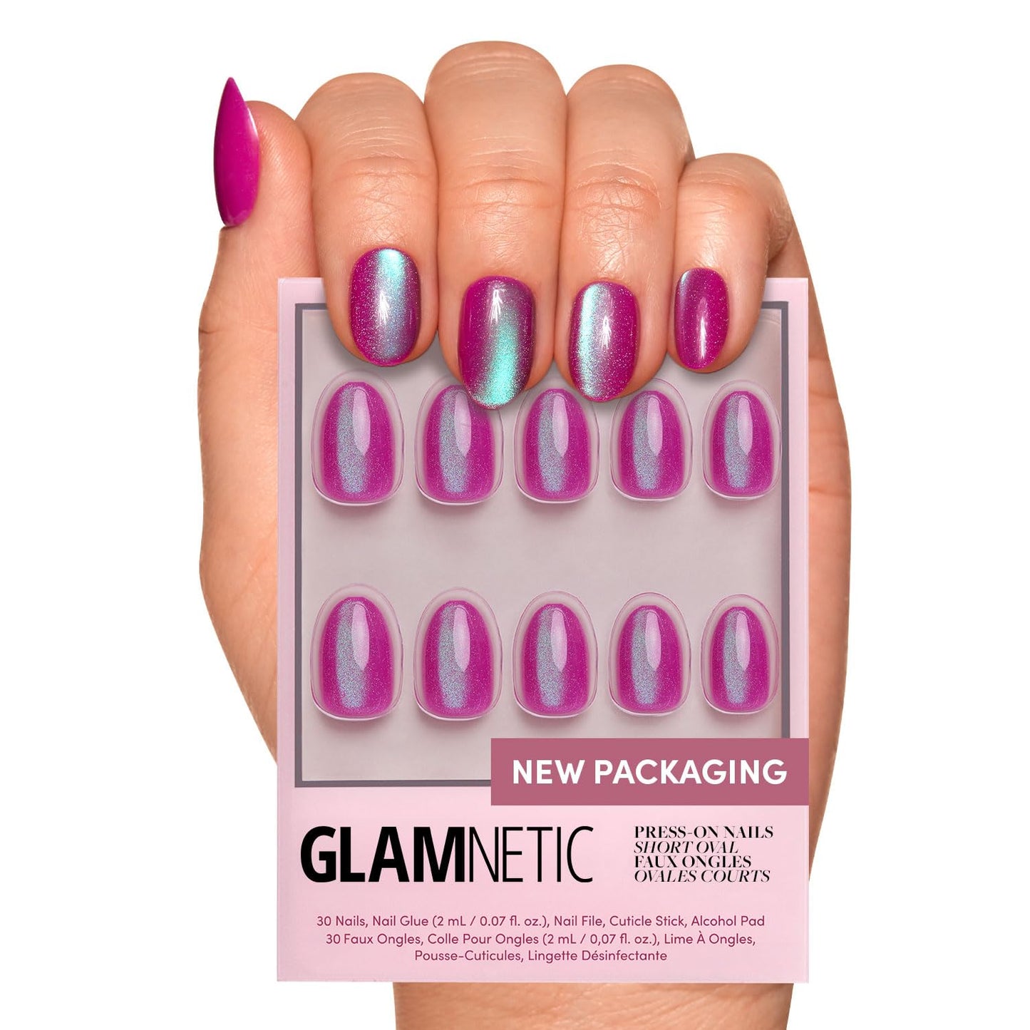 Glamnetic Fall Mauve Press On Nails | Short Oval Salon Quality