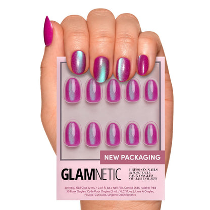 Glamnetic Fall Mauve Press On Nails | Short Oval Salon Quality