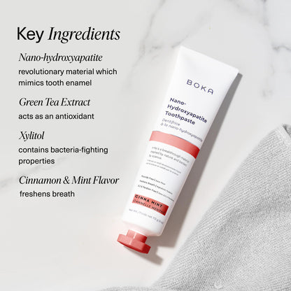 Boka Fluoride-Free Toothpaste with Nano Hydroxyapatite (n-Ha) - Sensitive Teeth, Ela Mint
