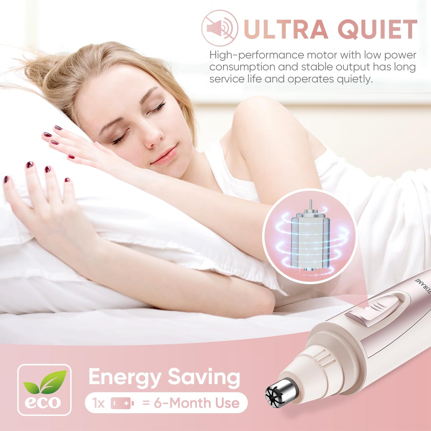 Ear & Nose Hair Trimmer Clipper - Professional, Painless, IPX7 Waterproof for Men & Women