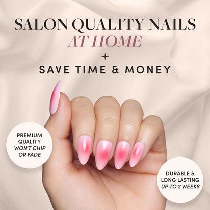 Glamnetic Fall Mauve Press On Nails | Short Oval Salon Quality