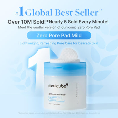 Medicube Zero Pore Pads 2.0 | Deep Pore Cleansing, Sebum Control & Smooth Skin | Korean Skincare for All Skin Types (70 Pads)
