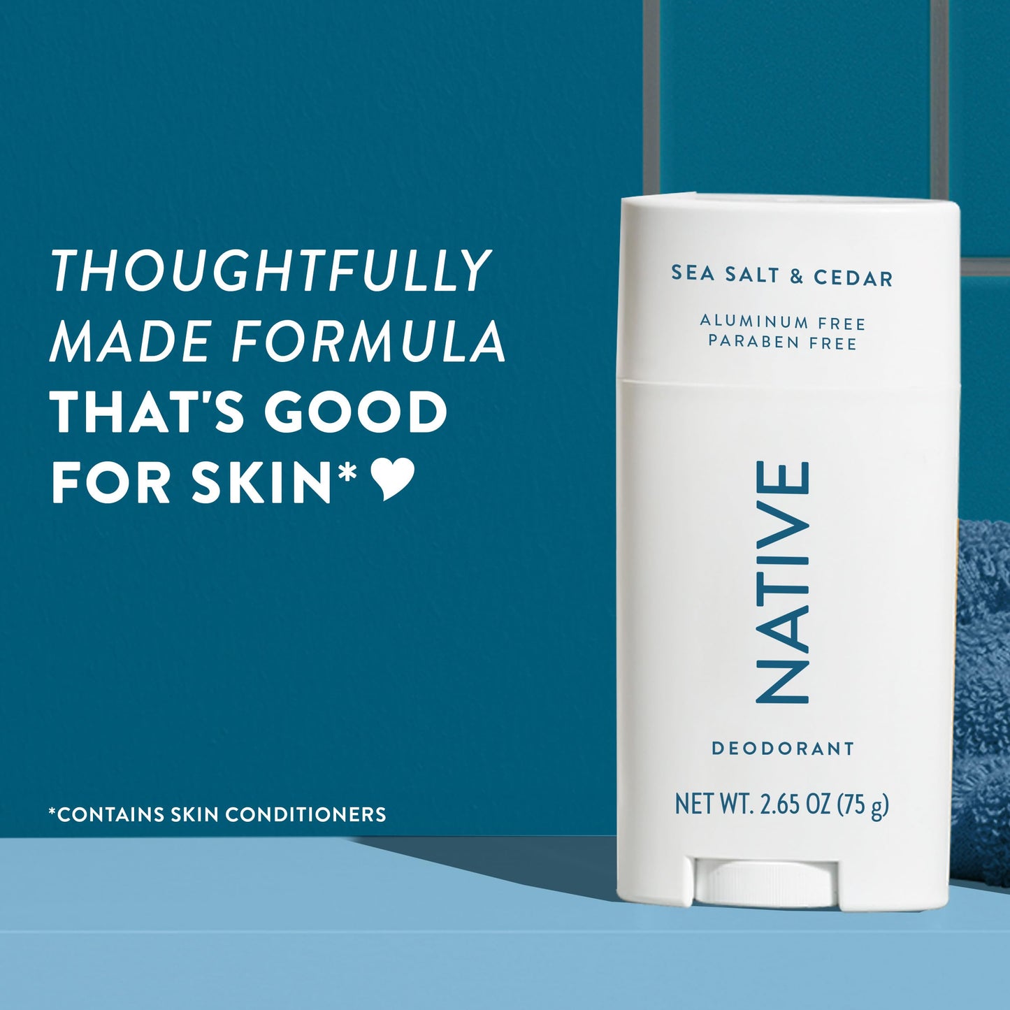 Native Aluminum-Free Deodorant - 72 Hour Odor Control with Shea Butter, Coconut & Vanilla