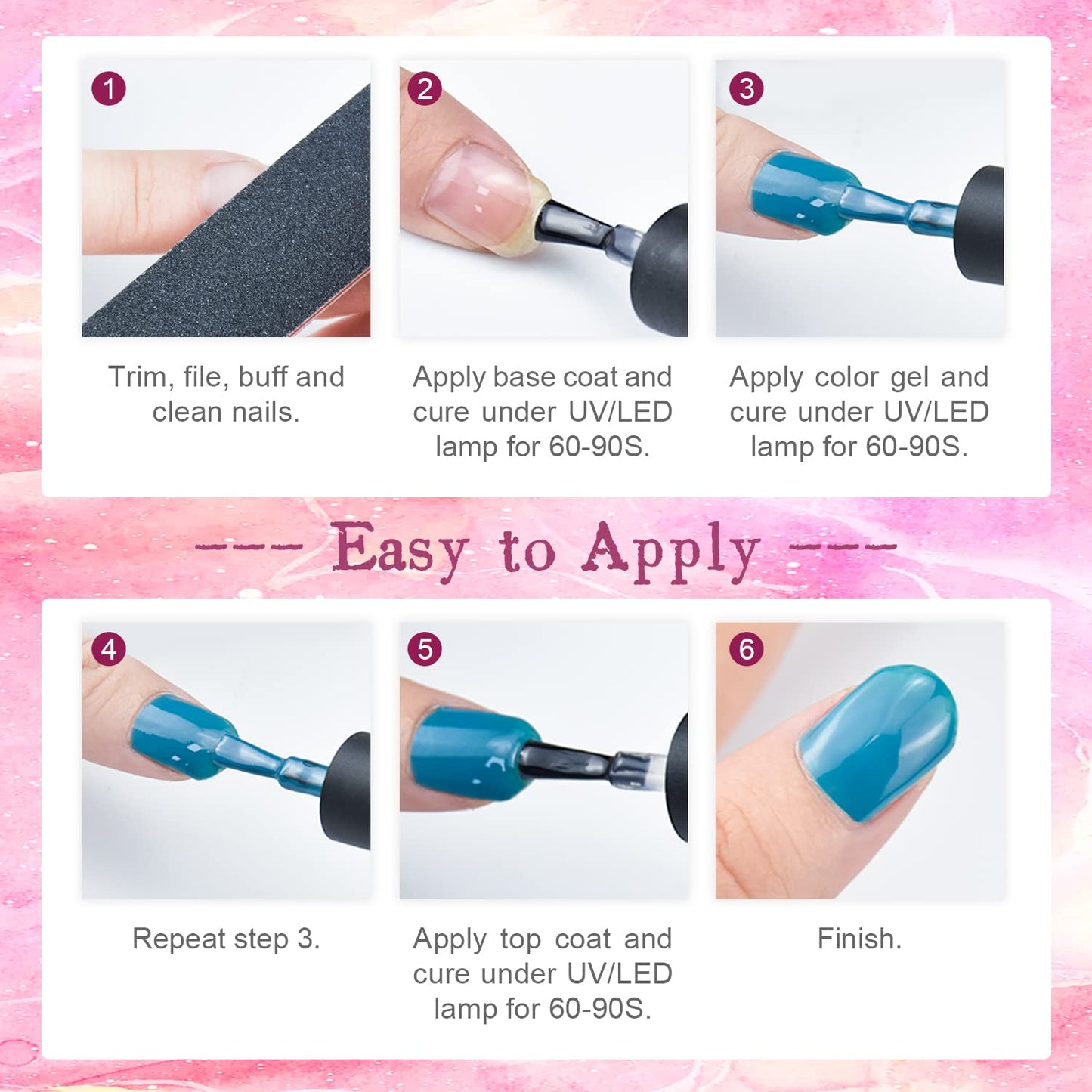 JODSONE 36 Pcs Gel Polish Kit: 32 Colors, Base & Top Coats | Gift Set