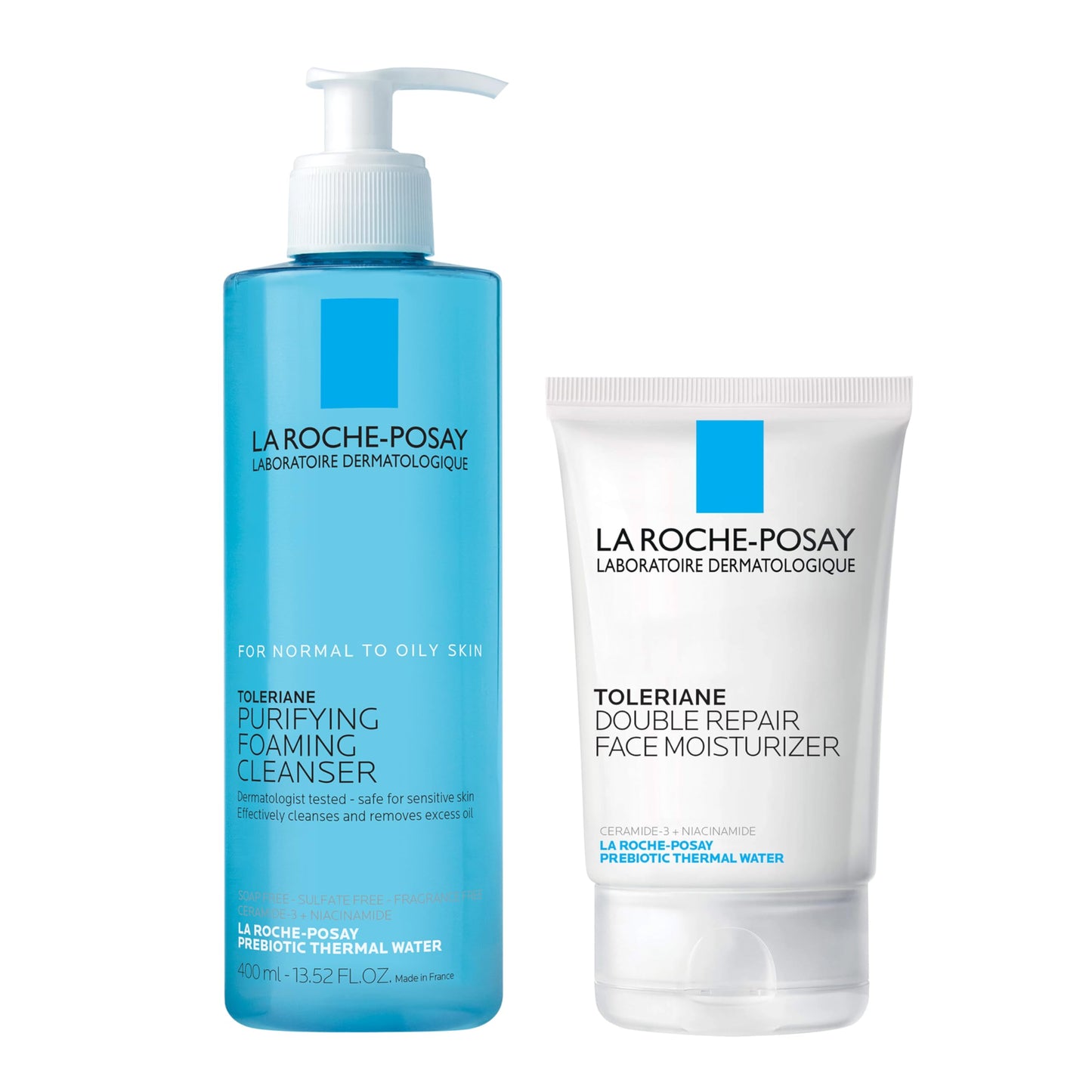 La Roche-Posay Toleriane Purifying Foaming Cleanser | Niacinamide & Ceramides Face Wash for Normal to Oily Sensitive Skin