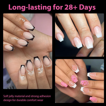 UNA GELLA Solid Gel Nail Glue (40ml) - Strong, Soak-Off Glue for Acrylic, Press-On & Gelly Tips - Lamp Curing Needed