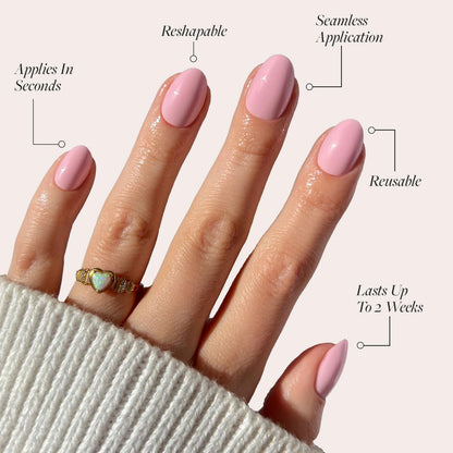 Glamnetic Fall Mauve Press On Nails | Short Oval Salon Quality