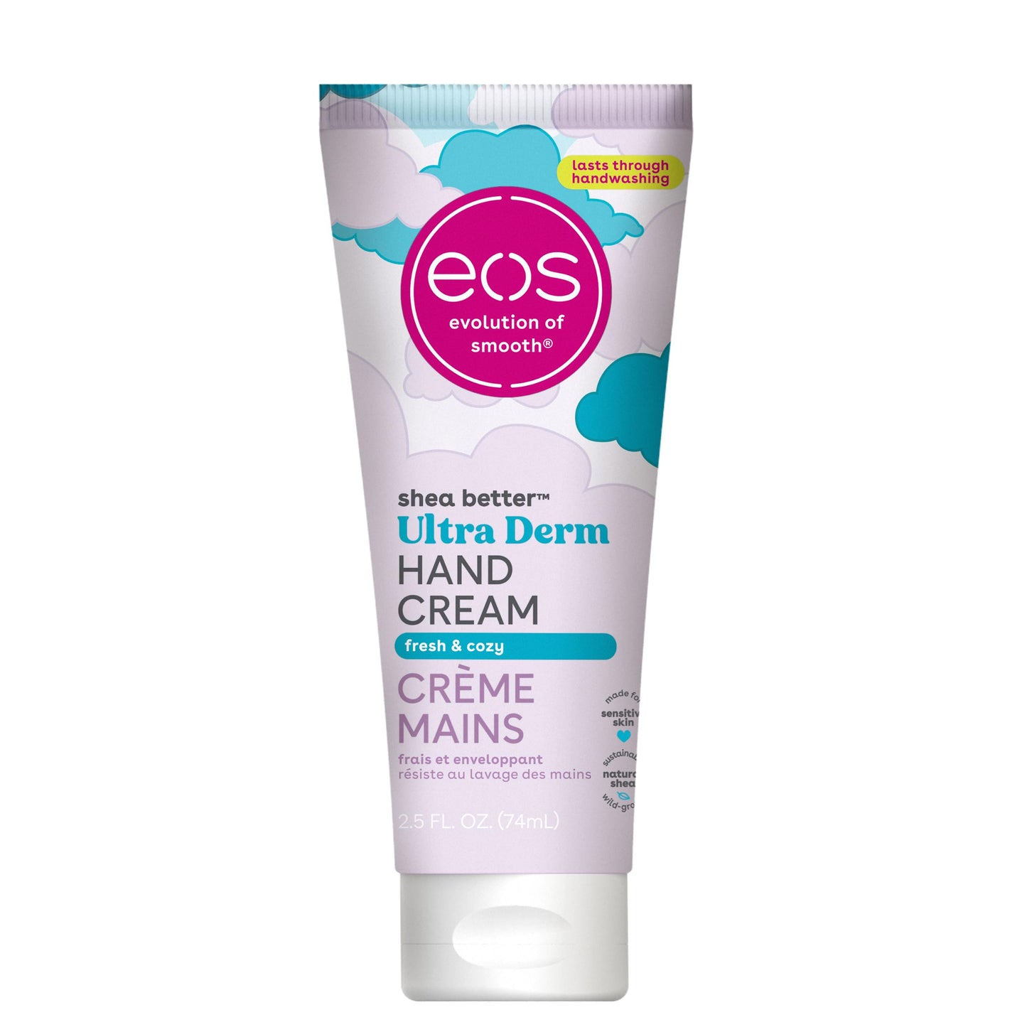 eos Shea Better Hand Cream - Vanilla Cashmere Hand Lotion | 24-Hour Hydration, Non-Greasy & Vegan (2.5 oz)