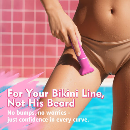 Risina Bikini Trimmer & Electric Razor for Women - Painless, IPX7 Waterproof Body & Facial Shaver