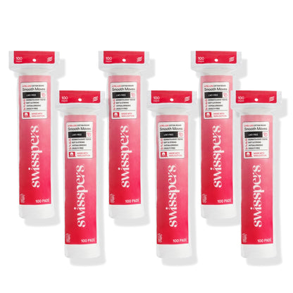 Swisspers Premium Cotton Rounds - 100% Chlorine Free Cotton Face Pads for Makeup, Nail Polish Removal - Dermatologist Tested and Hypoallergenic, Made in USA - 100 Pads (Pack of 3)